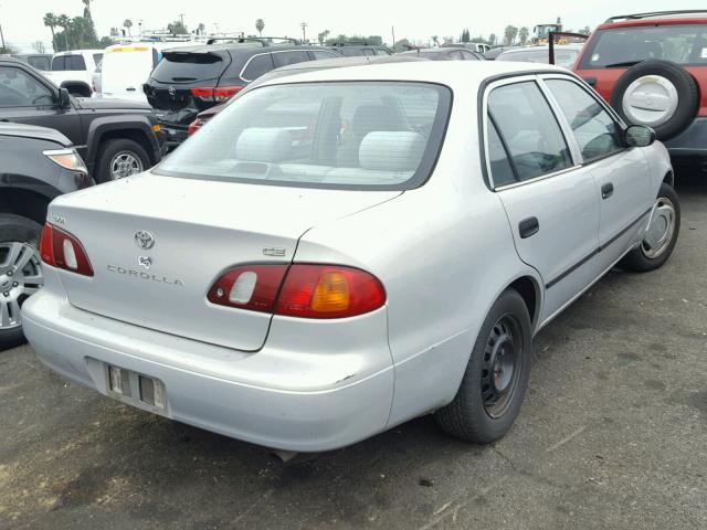 1NXBR12EXYZ354766 - 2000 TOYOTA COROLLA VE SILVER photo 4