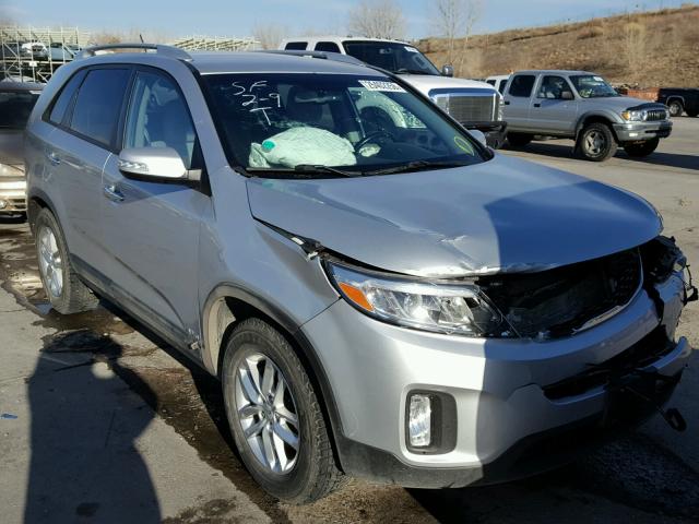 5XYKTCA61EG523338 - 2014 KIA SORENTO LX SILVER photo 1