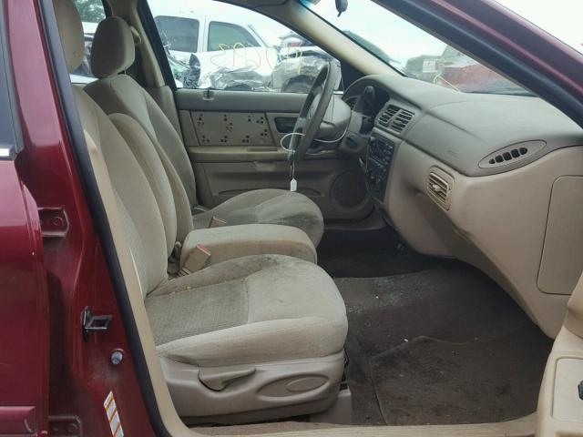 1FAHP58U04A172540 - 2004 FORD TAURUS SE RED photo 5