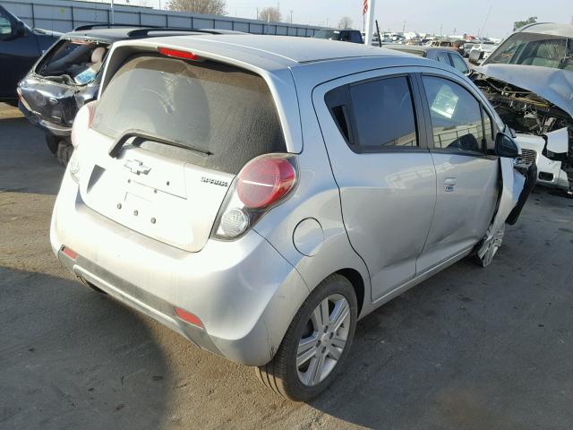 KL8CD6S98DC525675 - 2013 CHEVROLET SPARK 1LT SILVER photo 4