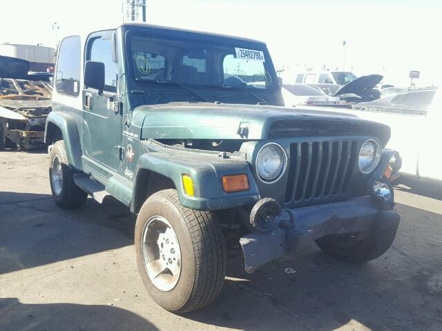 1J4FA59SXYP792759 - 2000 JEEP WRANGLER / GREEN photo 1