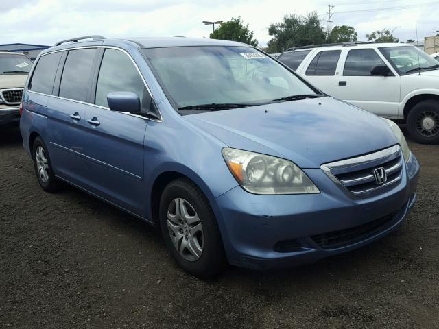 5FNRL38467B019882 - 2007 HONDA ODYSSEY EX BLUE photo 1