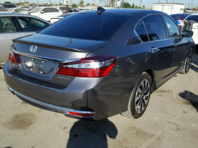 JHMCR6F58HC012477 - 2017 HONDA ACCORD HYB CHARCOAL photo 4