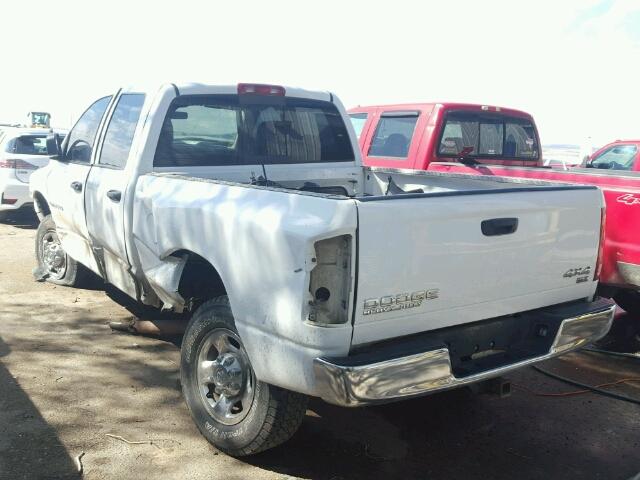 3D7KU28D53G722263 - 2003 DODGE RAM 2500 S WHITE photo 3