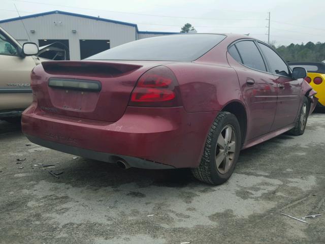 2G2WP552561156534 - 2006 PONTIAC GRAND PRIX MAROON photo 4