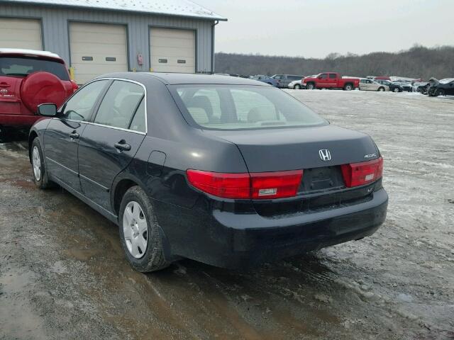 1HGCM55485A194368 - 2005 HONDA ACCORD LX BLACK photo 3