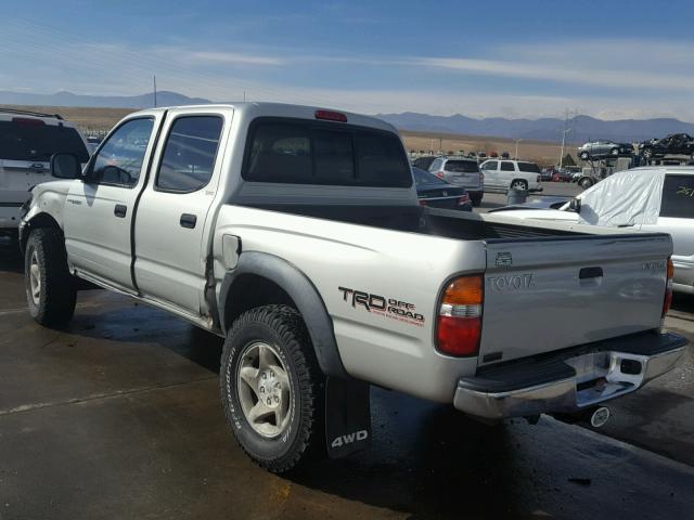 5TEHN72N32Z009929 - 2002 TOYOTA TACOMA DOU WHITE photo 3