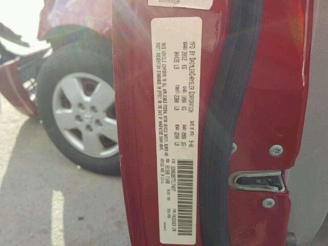 1B3HB28B77D174697 - 2007 DODGE CALIBER RED photo 10