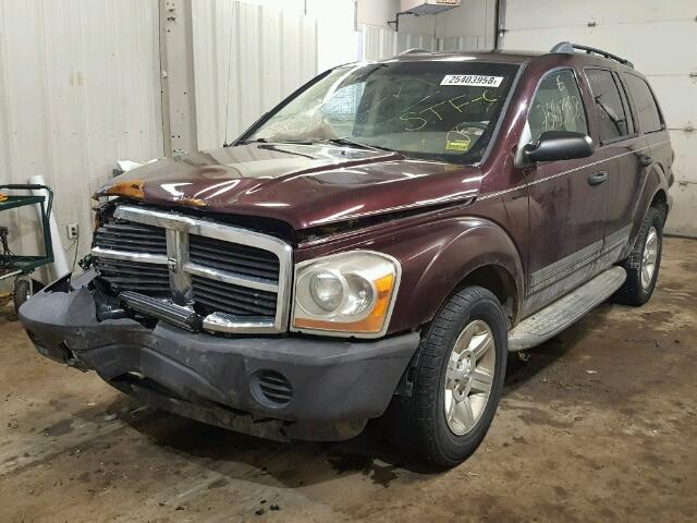 1D4HB38N25F553139 - 2005 DODGE DURANGO ST BURGUNDY photo 2