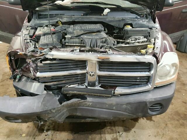 1D4HB38N25F553139 - 2005 DODGE DURANGO ST BURGUNDY photo 7