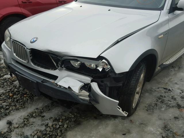 WBXPC934X7WF06621 - 2007 BMW X3 3.0SI SILVER photo 9