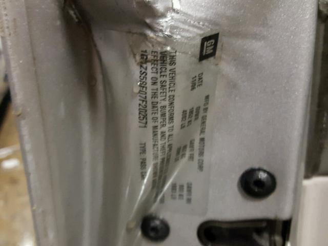 1G1ZS58F07F202571 - 2007 CHEVROLET MALIBU LS ვერცხლისფერი ფოტო 10