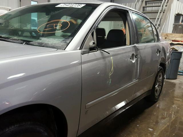 1G1ZS58F07F202571 - 2007 CHEVROLET MALIBU LS ვერცხლისფერი ფოტო 9