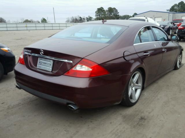 WDDDJ72X78A132900 - 2008 MERCEDES-BENZ CLS 550 BURGUNDY photo 4