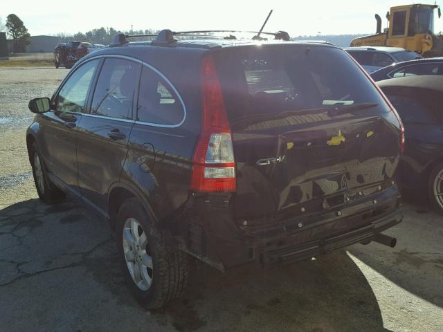 JHLRE38778C017001 - 2008 HONDA CR-V EXL BLACK photo 3