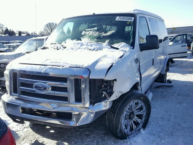 1FBNE31L78DB39763 - 2008 FORD ECONOLINE WHITE photo 2