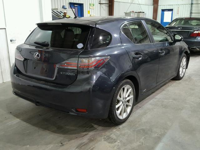 JTHKD5BHXB2040234 - 2011 LEXUS CT 200 GRAY photo 4