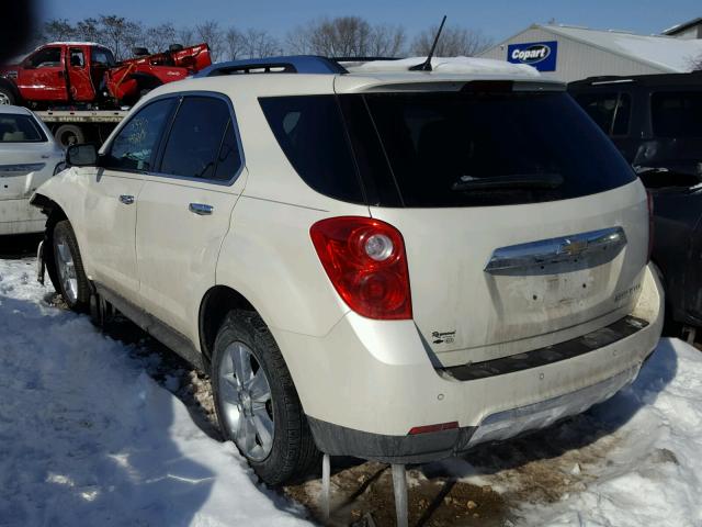 1GNALFEK2DZ125566 - 2013 CHEVROLET EQUINOX LT WHITE photo 3