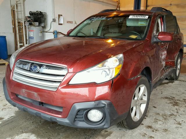 4S4BRBGC2D3267764 - 2013 SUBARU OUTBACK 2. RED photo 2