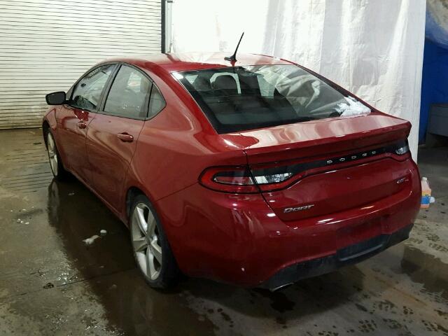 1C3CDFEB1ED826570 - 2014 DODGE DART GT RED photo 3