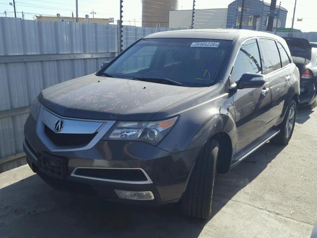 2HNYD2H67BH534505 - 2011 ACURA MDX TECHNO CHARCOAL photo 2