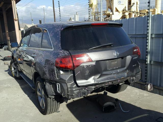 2HNYD2H67BH534505 - 2011 ACURA MDX TECHNO CHARCOAL photo 3