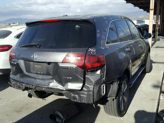 2HNYD2H67BH534505 - 2011 ACURA MDX TECHNO CHARCOAL photo 4