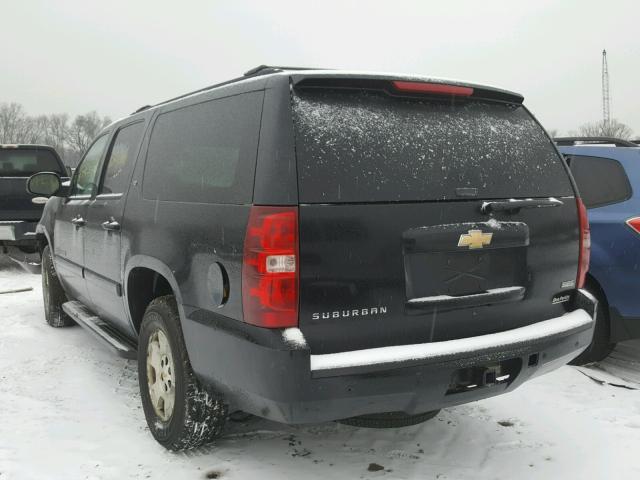 3GNFK16328G205264 - 2008 CHEVROLET SUBURBAN K BLACK photo 3