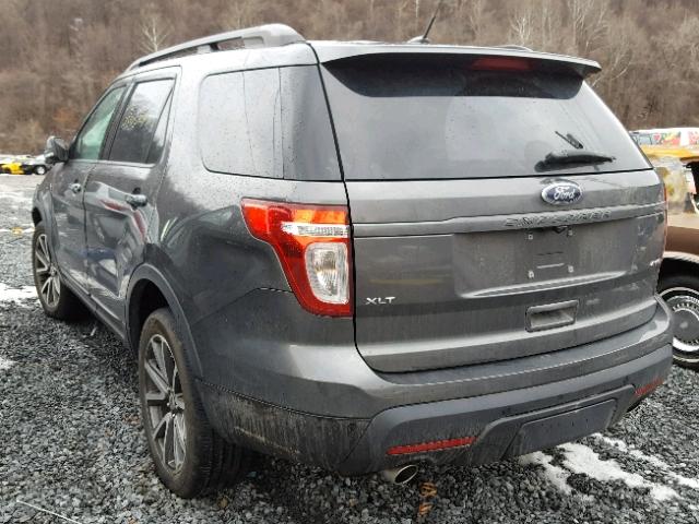 1FM5K8D89FGA82238 - 2015 FORD EXPLORER X GRAY photo 3