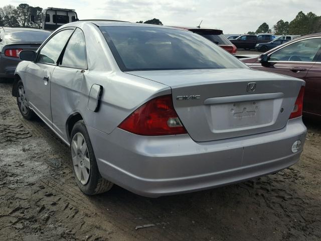 1HGEM22921L064401 - 2001 HONDA CIVIC SI SILVER photo 3