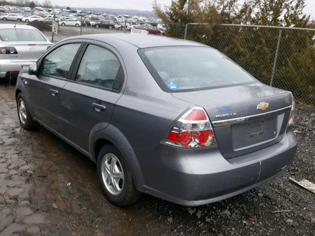 KL1TD566X7B065387 - 2007 CHEVROLET AVEO BASE GRAY photo 3