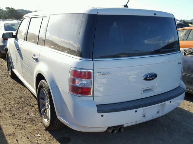 2FMGK5CC1ABA81744 - 2010 FORD FLEX SEL WHITE photo 3