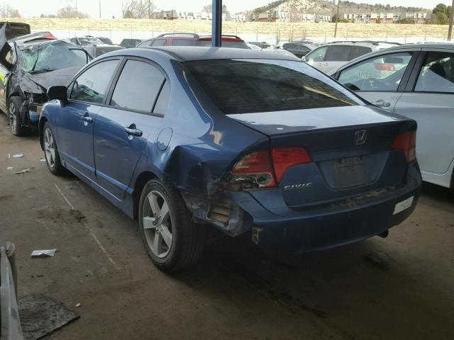 1HGFA16827L044425 - 2007 HONDA CIVIC EX BLUE photo 3