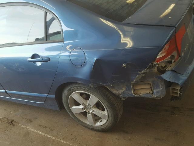 1HGFA16827L044425 - 2007 HONDA CIVIC EX BLUE photo 9