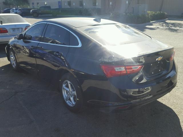 1G1ZB5ST2HF276400 - 2017 CHEVROLET MALIBU LS შავი ფოტო 3