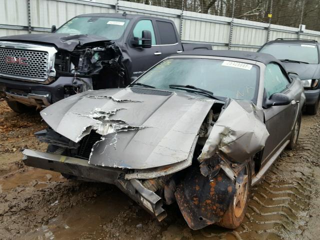 1FAFP44432F203674 - 2002 FORD MUSTANG GRAY photo 2