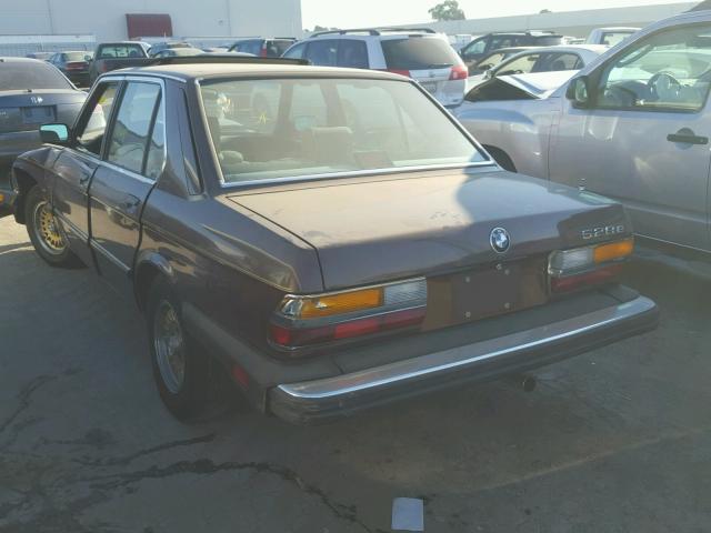 WBADK8304G9701214 - 1986 BMW 528 E AUTO BURGUNDY photo 3