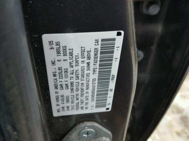 1HGCM56856A015755 - 2006 HONDA ACCORD EX BROWN photo 10