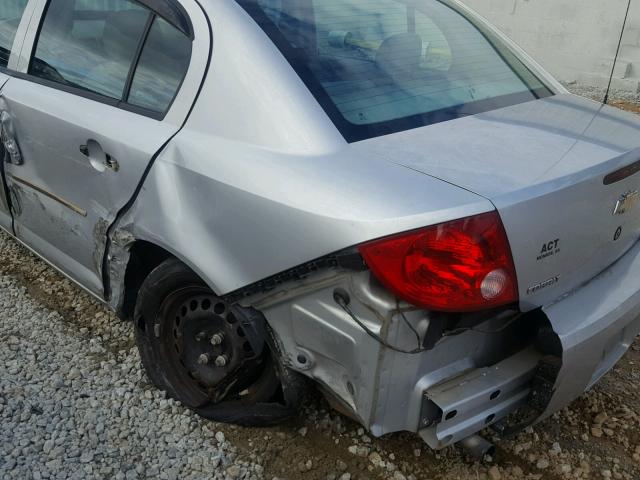 1G1AK54F757583846 - 2005 CHEVROLET COBALT SILVER photo 9