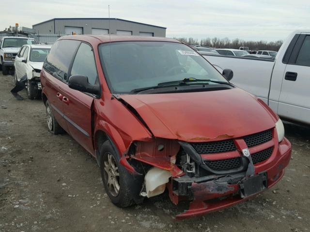 1D4GP45R84B554148 - 2004 DODGE CARAVAN SX BURGUNDY photo 1