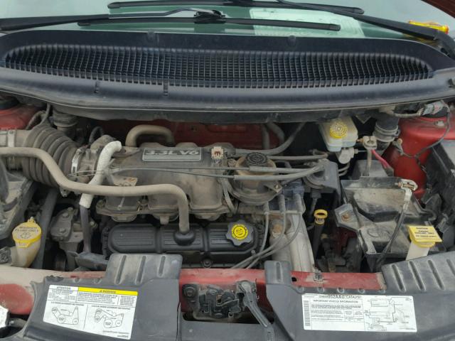 1D4GP45R84B554148 - 2004 DODGE CARAVAN SX BURGUNDY photo 7