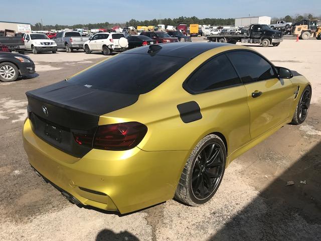 WBS3R9C54FK334357 - 2015 BMW M4 YELLOW photo 4