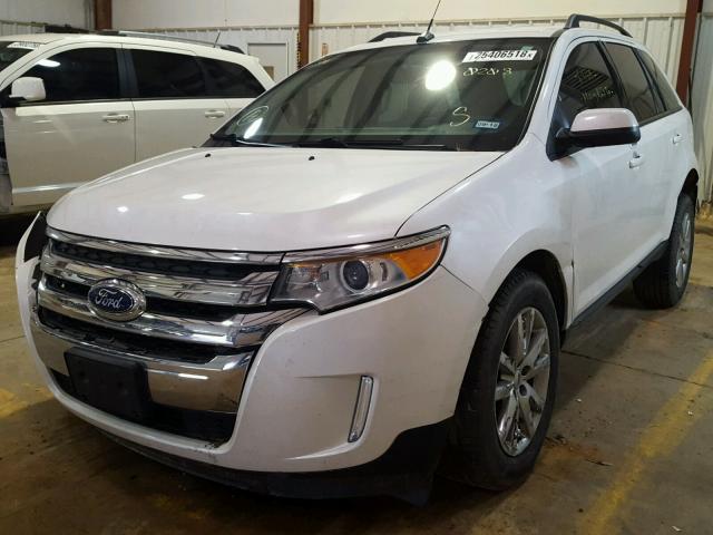 2FMDK3JC4DBC70208 - 2013 FORD EDGE SEL WHITE photo 2