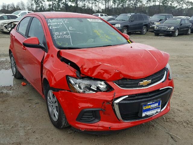 1G1JB5SH3H4141477 - 2017 CHEVROLET SONIC LS RED photo 1