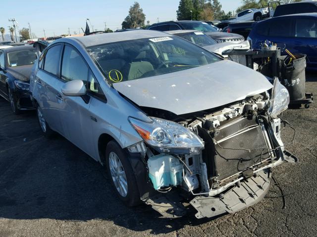 JTDKN3DP5D3033826 - 2013 TOYOTA PRIUS PLUG SILVER photo 1