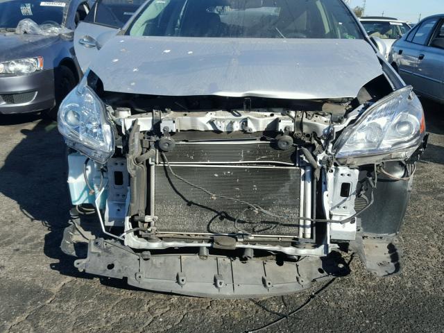 JTDKN3DP5D3033826 - 2013 TOYOTA PRIUS PLUG SILVER photo 9