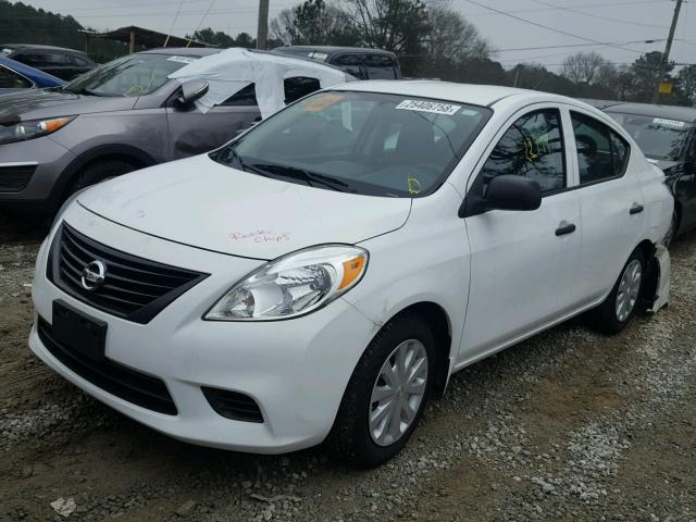 3N1CN7AP5EL838489 - 2014 NISSAN VERSA S WHITE photo 2