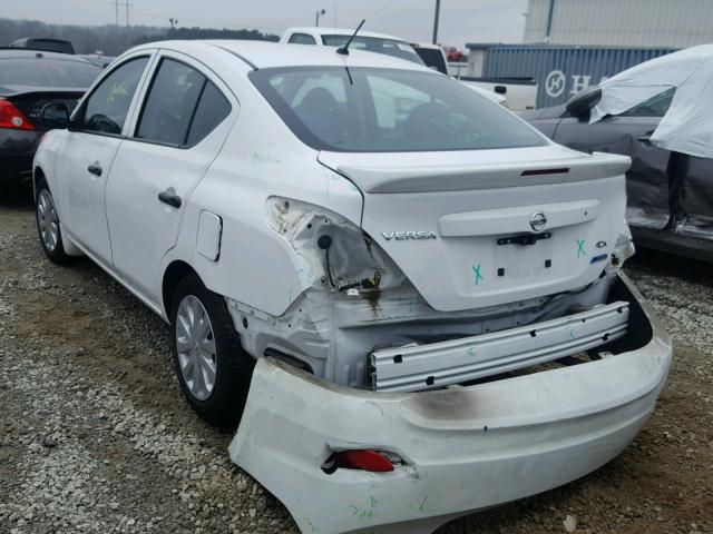 3N1CN7AP5EL838489 - 2014 NISSAN VERSA S WHITE photo 3