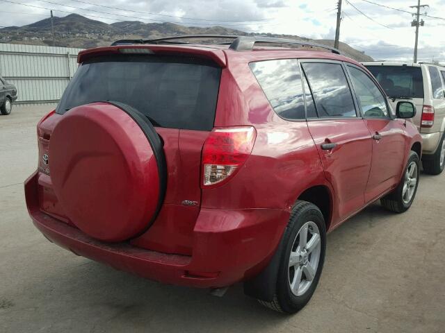 JTMBD33V885179490 - 2008 TOYOTA RAV4 RED photo 4