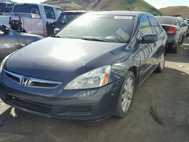 1HGCM66527A012096 - 2007 HONDA ACCORD EX BLUE photo 2